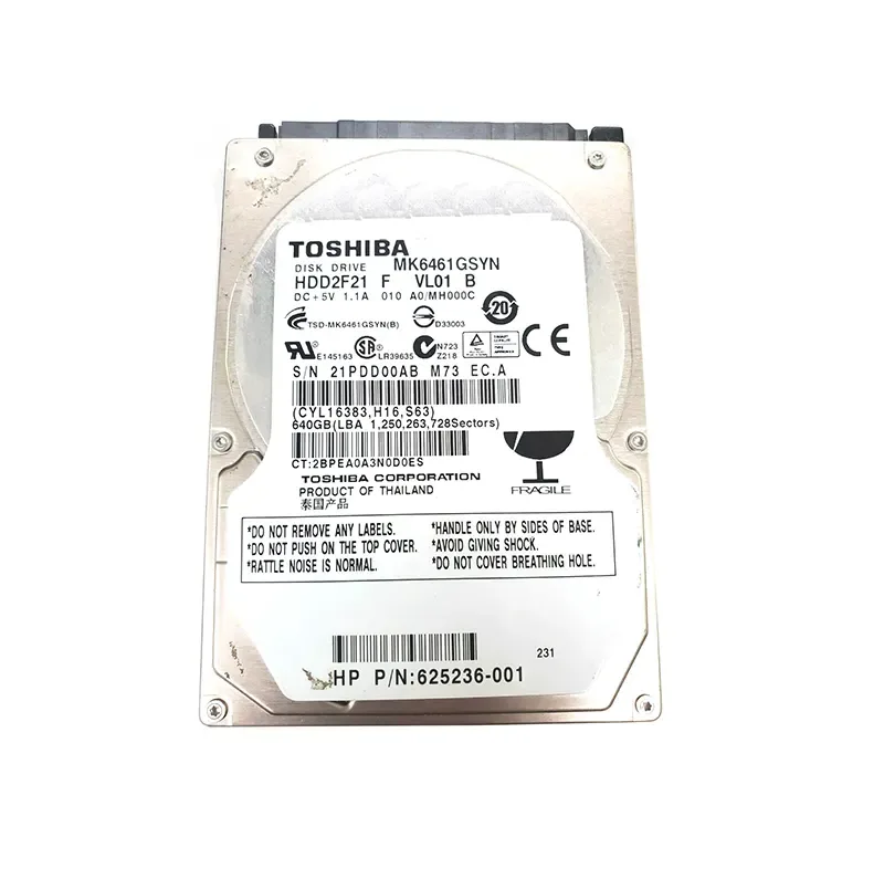 625236-001 - HP 640GB 7200RPM SATA 3Gb/s 2.5-inch Hard Drive