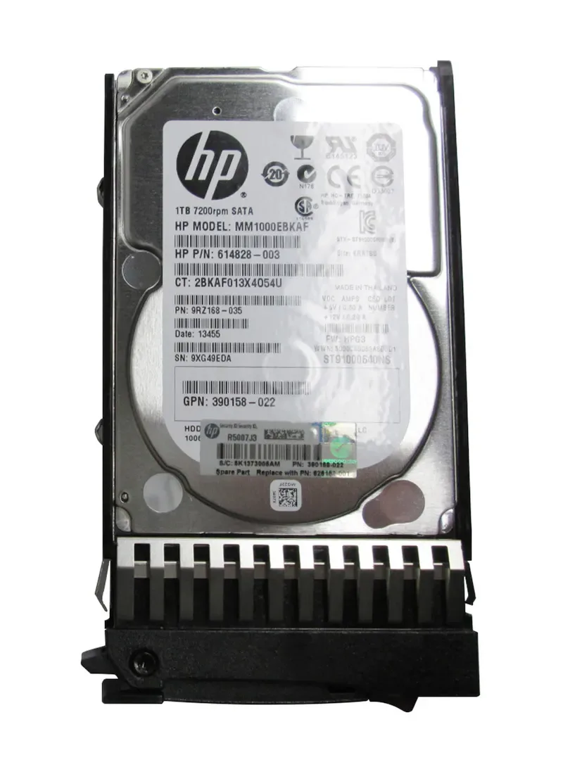 626162-001 - HP 1TB 7200RPM SATA 3Gb/s Hot-Pluggable 2.5-inch Hard Drive