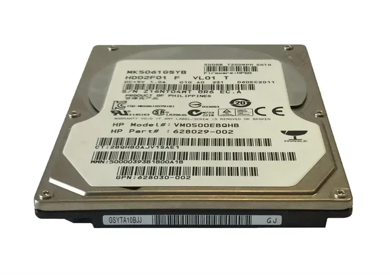 628029-002 - HP 500GB 7200RPM SATA 3Gb/s 2.5-inch Hard Drive