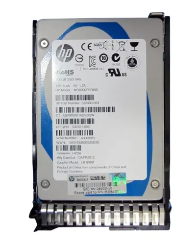 632521-006 - HP 800GB Multi-Level Cell SAS 6Gb/s 2.5-inch Solid State Drive