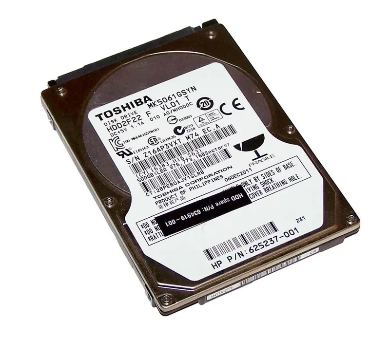 634919-001 - HP 500GB 7200RPM SATA 3Gb/s 2.5-inch Hard Disk Drive