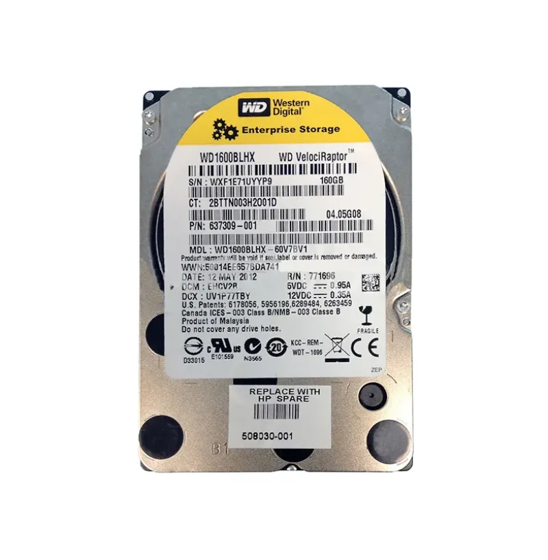 637309-001 - HP 160GB 7200RPM SATA 3Gb/s 2.5-inch Hard Drive