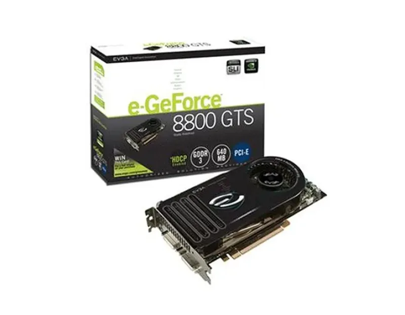 640-P2-N827-KR - EVGA GeForce 8800 GTS 640MB GDDR3 320-Bit HDCP Ready SLI Supported PCI Express x16 Video Graphics Card