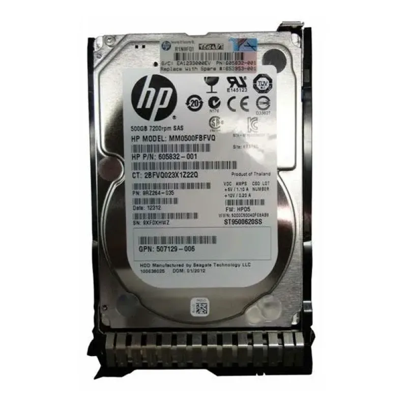 652747-001 - HP 500GB 7200RPM SAS 6Gb/s Midline 2.5-inch Hard Drive