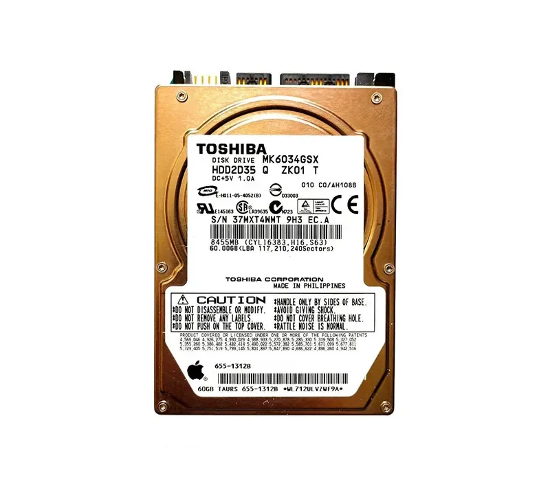 655-1312B - Apple 60GB 5400RPM SATA 1.5Gb/s 2.5-inch Hard Drive