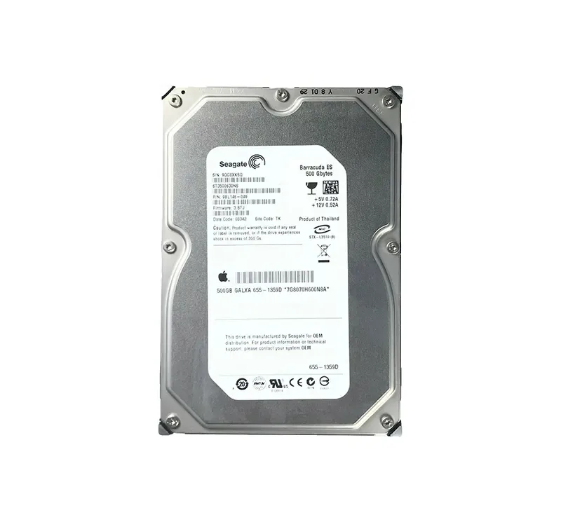 655-1359A - Apple 500GB 7200RPM SATA 3Gb/s 16MB Cache 3.5-inch Hard Drive