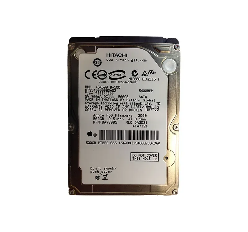 655-1540D - Apple 500GB 5400RPM SATA 1.5Gb/s 2.5-inch Hard Drive