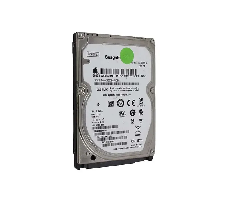655-1577C - Apple 500GB 5400RPM SATA 3Gb/s 8MB Cache 2.5-inch Hard Drive