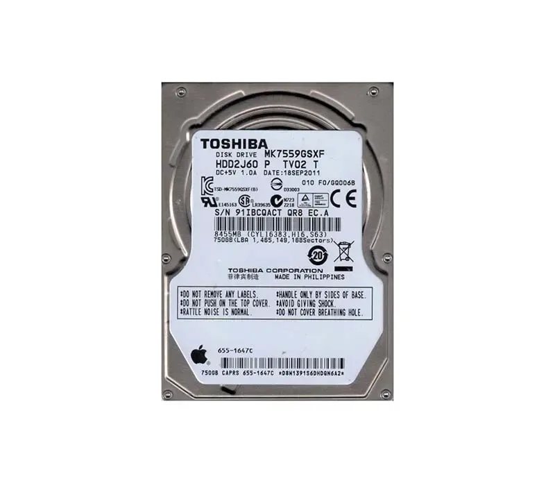 655-1647C - Apple 750GB 7200RPM SATA 3Gb/s 8MB Cache 2.5-inch Hard Drive
