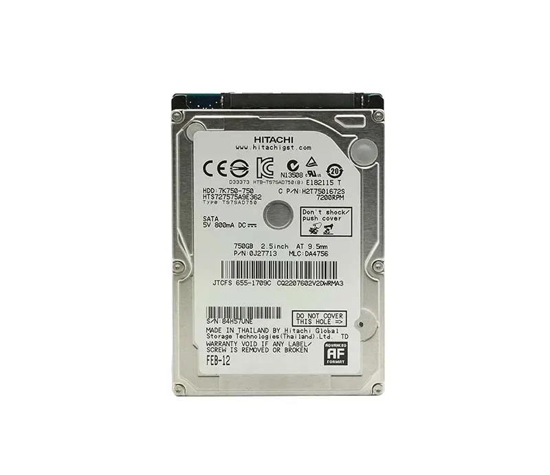 655-1709C - Apple 750GB 7200RPM SATA 2.5-inch Hard Disk Drive HDD