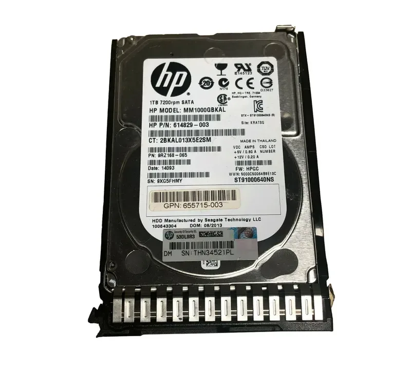 655715-003 - HP 1TB 7200RPM SATA 6Gb/s Hot-Swappable 2.5-inch Hard Drive