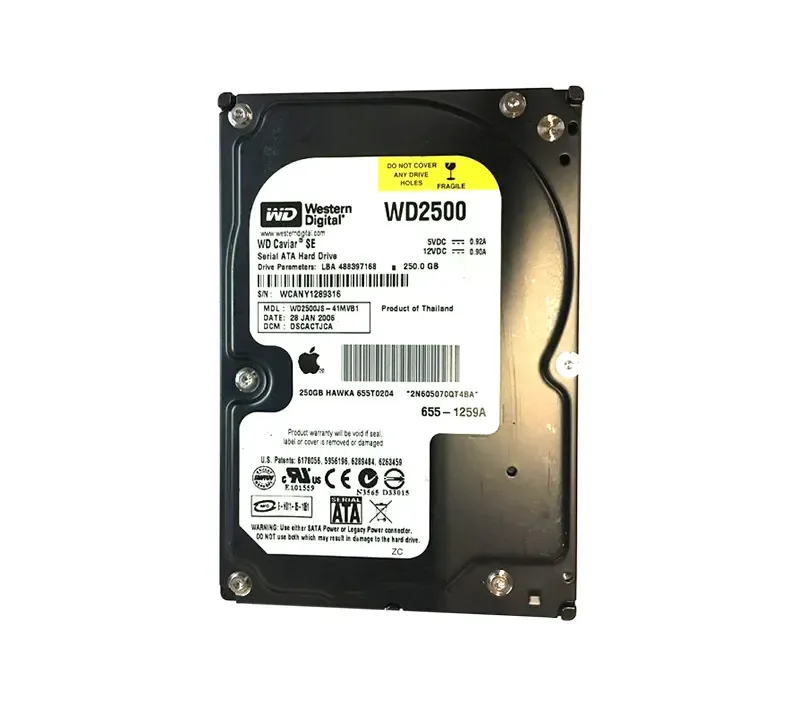 655T0204 - Apple 250GB 7200RPM SATA 1.5Gb/s 3.5-inch Hard Drive