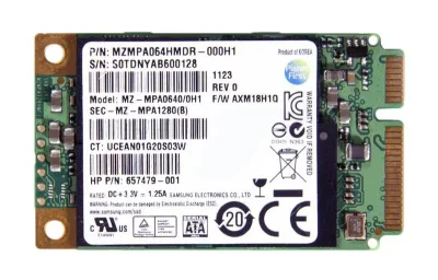 657479-001 - HP / Samsung PM810 64GB mSATA PCI Express Solid State Drive