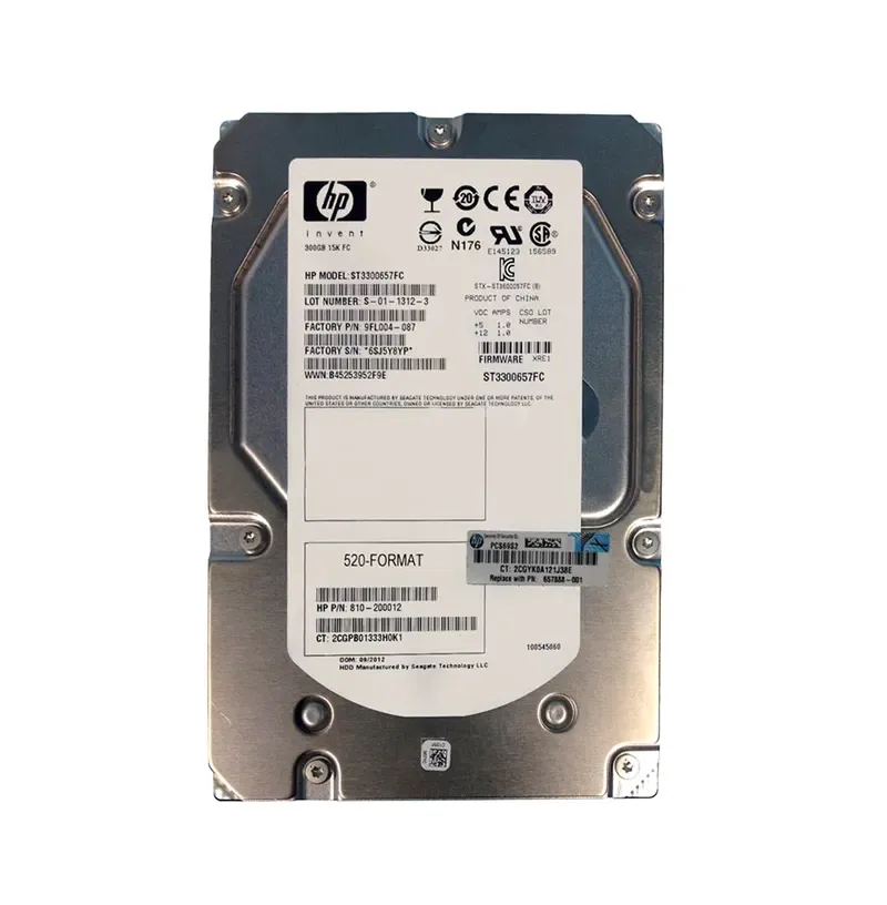 657888-001 - HP 300GB 15000RPM Fibre Channel 3.5-inch Hard Drive