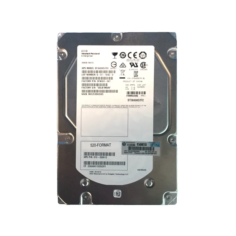 657889-001 - HP 600GB 15000RPM Fibre Channel 4Gb/s Hot-Swappable 3.5-inch Dual Port Hard Drive for 3PAR StoreServ 10000