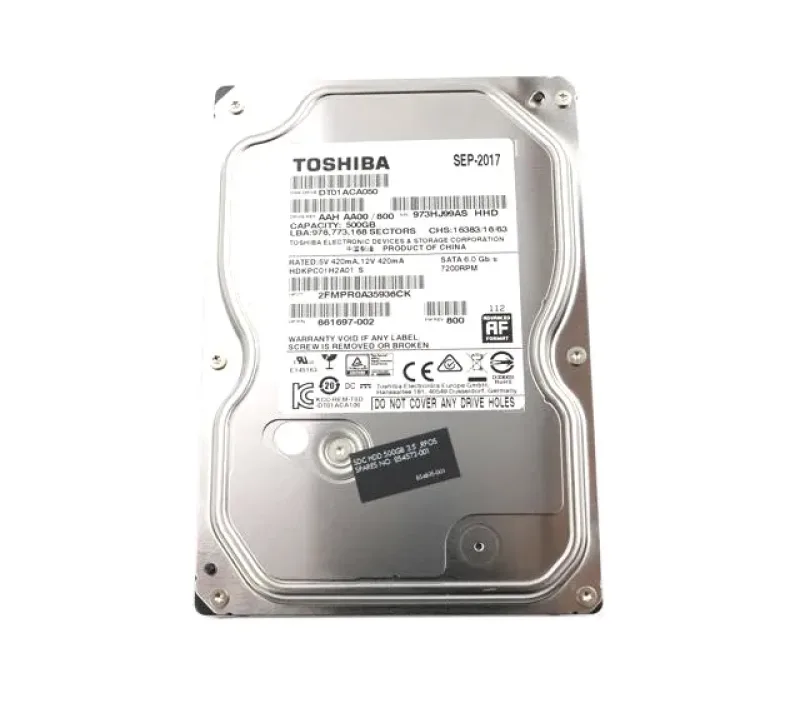 661697-002 - HP 500GB 7200RPM SATA 6Gb/s 3.5-inch Hard Drive