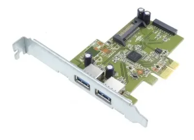 663213-001 - HP Dual Port USB 3.0 (4.8GBPS) Superspeed PCI-E X1 Interface Card