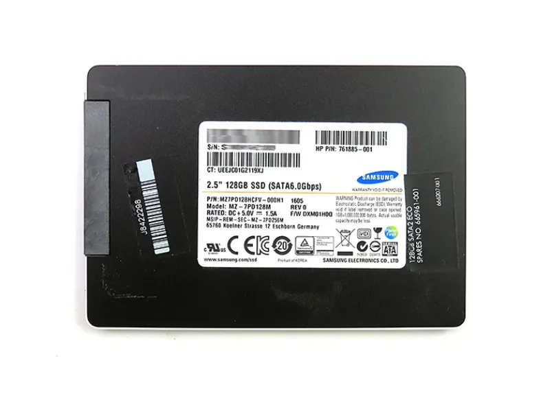 665961-001 - HP 128GB SATA 6Gb/s 2.5-inch Internal Solid State Drive