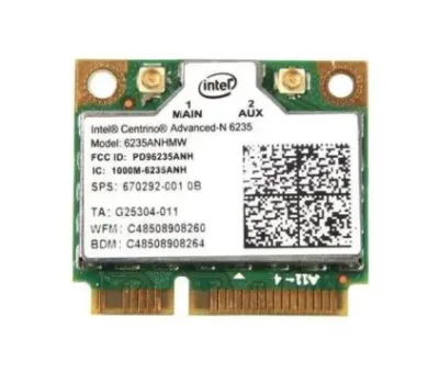 670292-005 - HP 802.11 a/g/n Intel Centrino Advanced-N 6235 + Bluetooth Combo Network Adapter