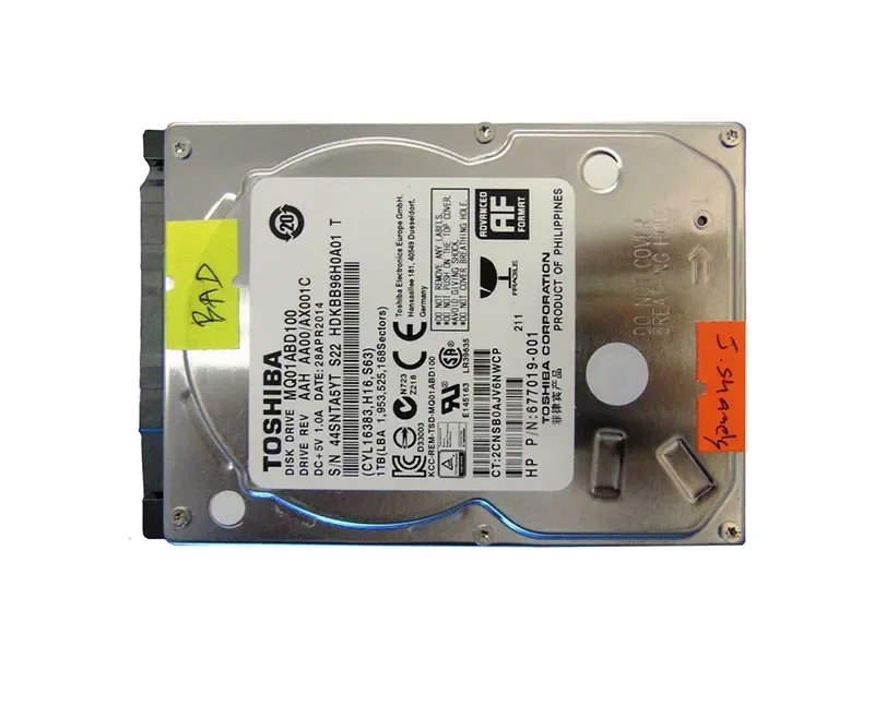 677019-001 - HP 1TB 5400RPM SATA 3Gb/s 2.5-inch Hard Drive