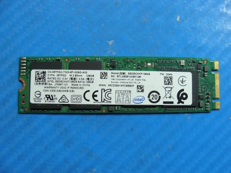Dell 67PG2 Dell 067PG2 / 67PG2 128GB SATA M.2 2280 Solid State Drive. In Stock