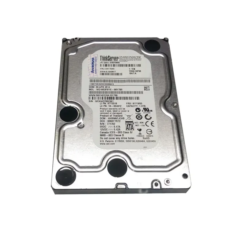 67Y2516 - Lenovo 1TB 7200RPM SATA 6Gb/s Hot-swap 3.5-inch Hard Drive