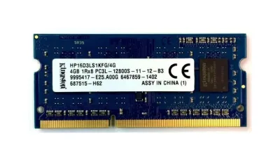 687515-H62 - HP 4GB DDR3-1600MHz PC3-12800 non-ECC Unbuffered CL11 204-Pin SoDimm 1.35V Low Voltage Single Rank Memory Module