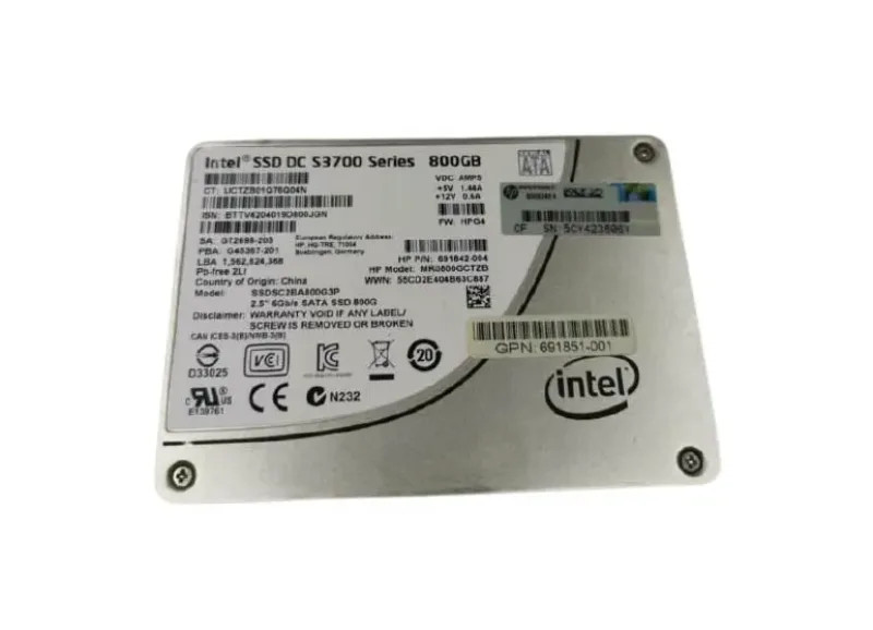 691851-001 - HP 800GB MLC SATA 6Gb/s SFF 2.5-inch SC Solid State Drive