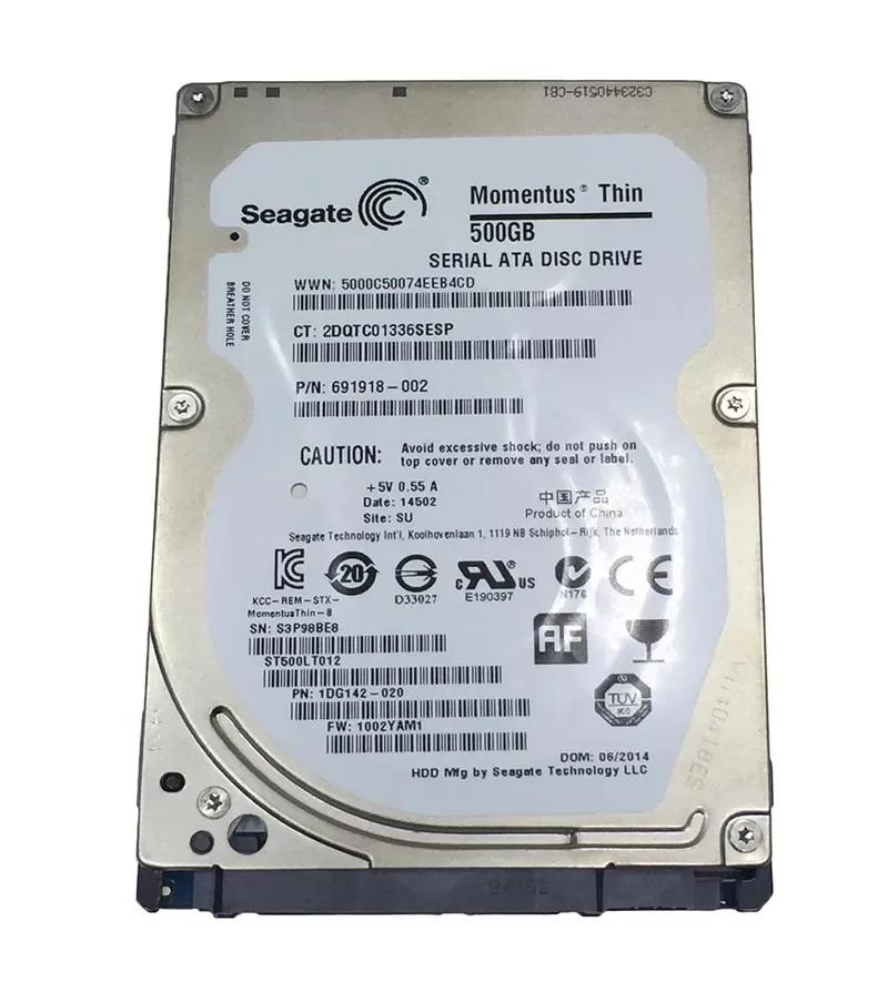 691918-002 - HP 500GB 54000RPM SATA 3Gb/s 8MB Cache 2.5-inch Hard Drive