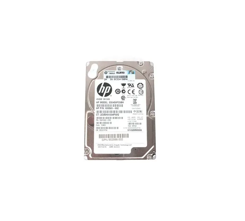 693569-002 - HP 450GB 10000RPM SAS 6GB/s Hot-Pluggable Dual Port 2.5-inch Hard Drive