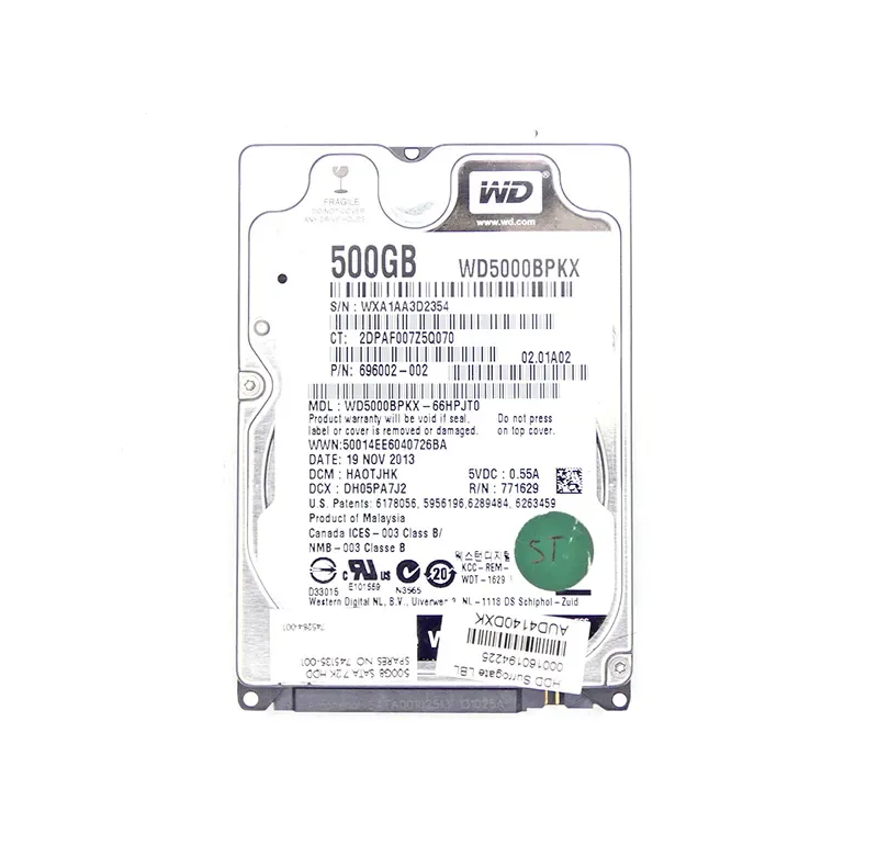 696002-002 - HP 500GB 7200RPM SATA 6Gb/s 16MB Cache 2.5-inch Hard Drive