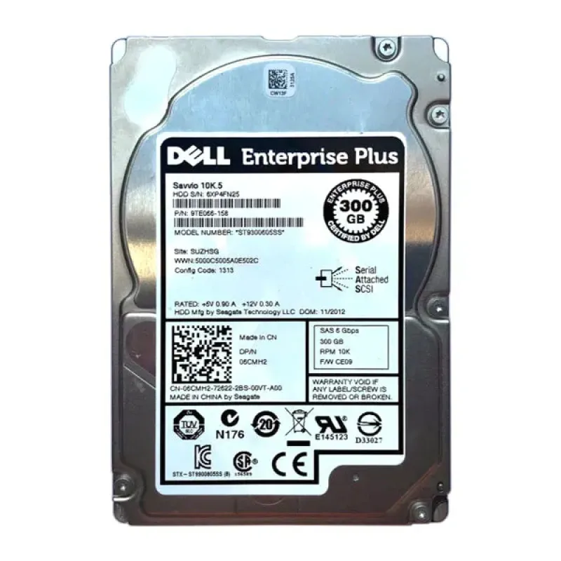 6CMH2 - Dell 300GB 10000RPM SAS 6Gb/s 2.5-inch Hard Drive with Tray