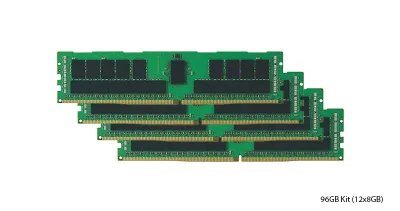 6CN99AV - HP 96GB Kit (12X8GB) DDR4-2933MHz PC4-23400 ECC Registered CL21 288-Pin RDIMM 1.2V Single Rank Memory