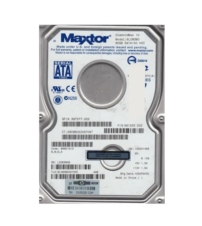 6L080M0-02723C - Maxtor 80GB 7200RPM SATA 1.5Gb/s 3.5-inch Hard Drive
