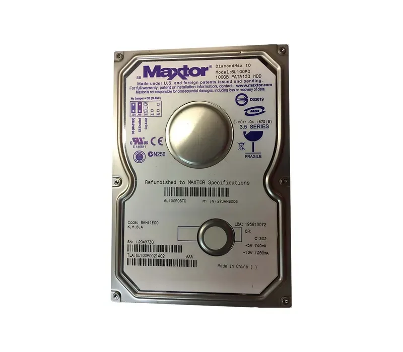 6L100P0021402 - Maxtor DiamondMax 10 100GB 7200RPM ATA-133 8MB Cache 3.5-inch Hard Drive