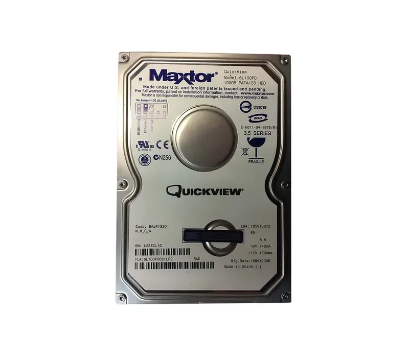 6L100P0021LP2 - Maxtor DiamondMax 10 100GB 7200RPM ATA-133 8MB Cache 3.5-inch Hard Drive