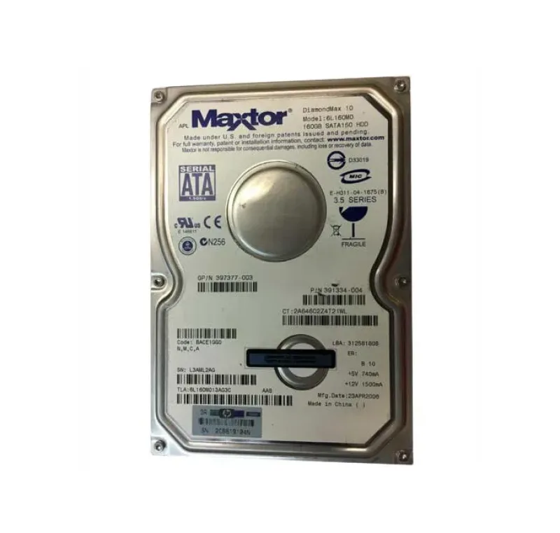 6L160M013AG3C - Maxtor DiamondMax 10 160GB 7200RPM SATA 1.5Gb/s 8MB Cache 3.5-inch Hard Drive