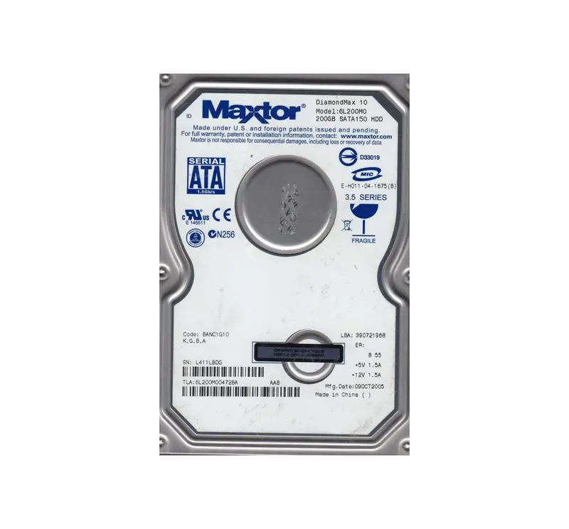 6L200M0-0472BA - Maxtor 200GB 7200RPM SATA 1.5Gb/s 3.5-inch Hard Drive