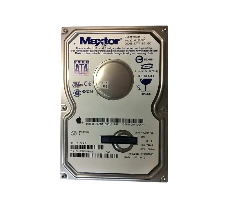 6L250M005ALA6 - Maxtor DiamondMax 10 250GB 7200RPM SATA 1.5Gb/s 8MB Cache 3.5-inch Hard Drive