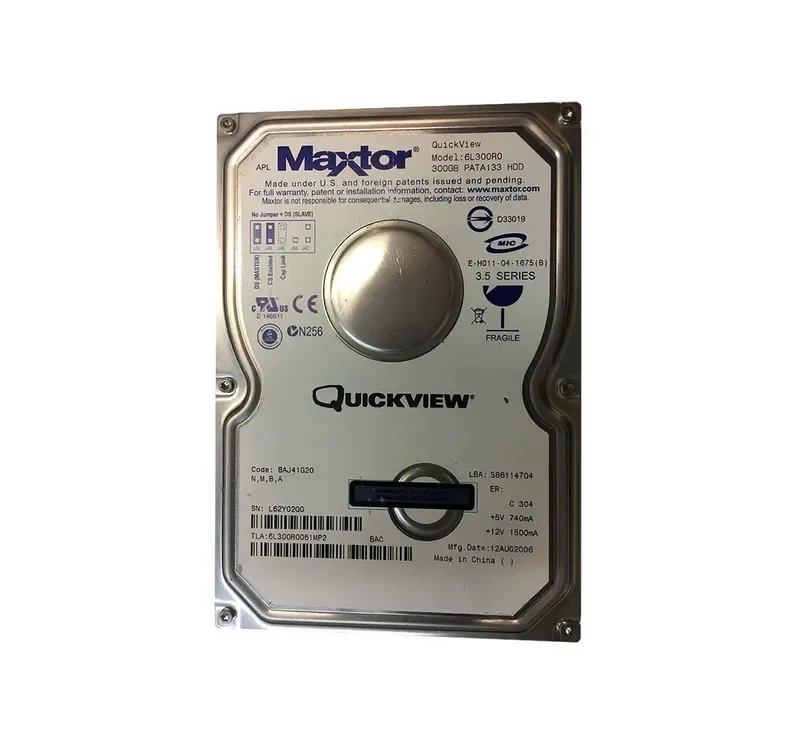 6L300R0061MP2 - Maxtor DiamondMax 10 300GB 7200RPM ATA-133 16MB Cache 3.5-inch Hard Drive