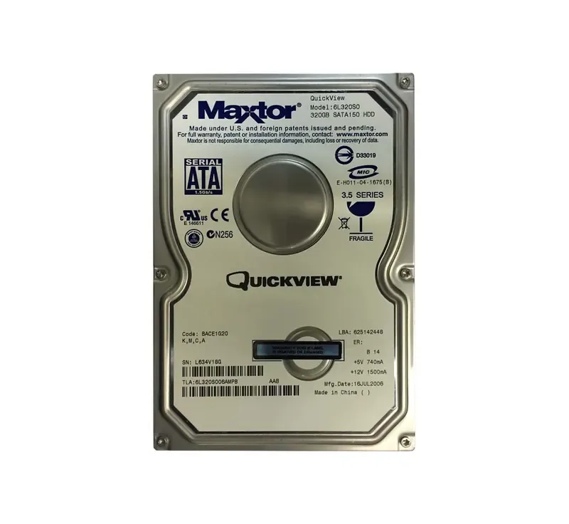 6L320S006AMPB - Maxtor DiamondMax 10 320GB 7200RPM SATA 1.5Gb/s 16MB Cache 3.5-inch Hard Drive