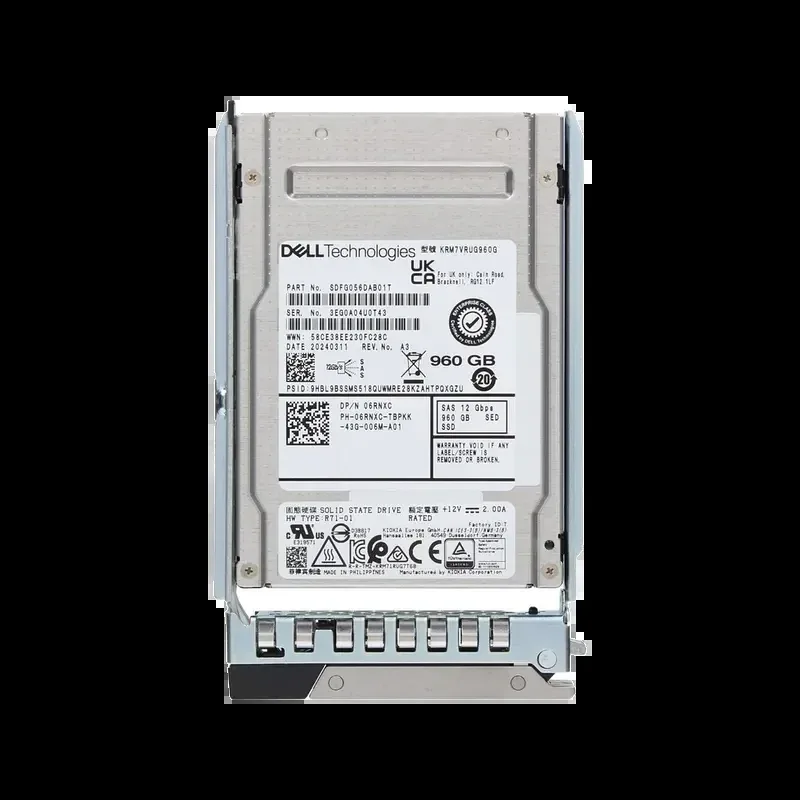 Dell 6RNXC Dell 06RNXC / 6RNXC 960GB SAS 12Gb/s Triple-Level Cell Read Intensive SED Hot Plug 2.5-inch Solid State Drive