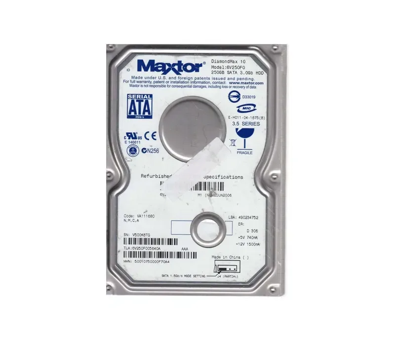 6V250F0-05640A - Maxtor 250GB 7200RPM SATA 3Gb/s 3.5-inch Hard Drive