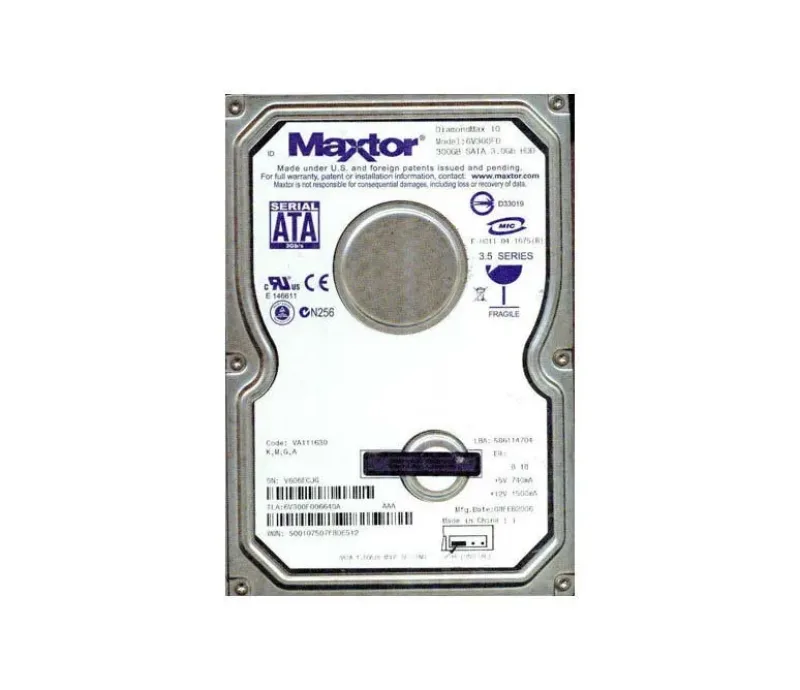 6V300F0 - Maxtor DiamondMax 10 300 GB 3.5 Internal Hard Drive - SATA/300 - 7200 rpm - 16 MB Buffer