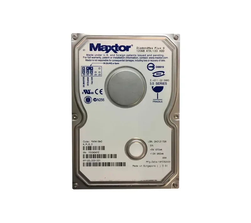 6Y120L0031001 - Maxtor 120GB 7200RPM IDE Hard Drive