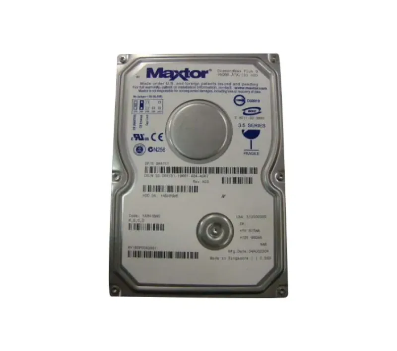 6Y160P0042851 - Maxtor DiamondMax Plus 9 160GB 7200RPM ATA-133 8MB Cache 3.5-inch Hard Drive