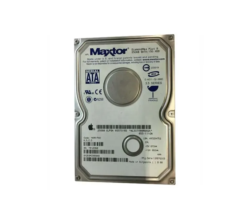 6Y250M0 - Maxtor DiamondMax Plus 9 250GB 7200RPM SATA 1.5Gb/s 8MB Cache 3.5-inch Hard Drive