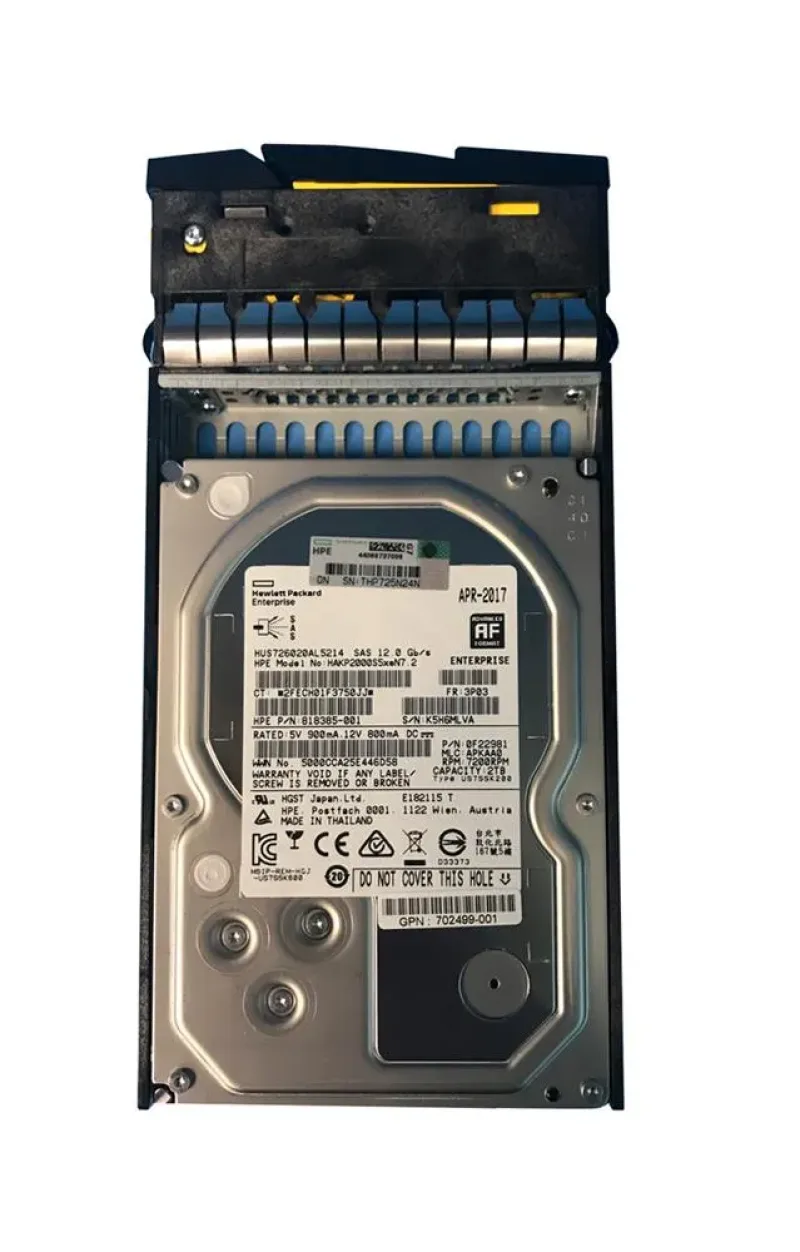 702499-001 - HP 2TB 7200RPM SAS 6Gb/s 3.5-inch Hard Drive