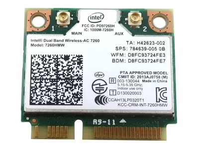 710661-001 - HP Dual-Band Intel Wireless-AC 7260 802.11 ac 2x2 WiFi + BT 4.0 Wireless Lan Card (WLAN)
