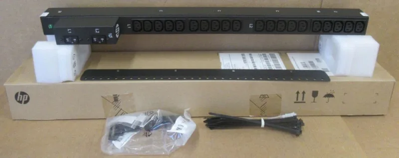 719884-004 - HP Basic 200-240v 3.6KVA Half Height Rack Mountable Power Distribution Unit